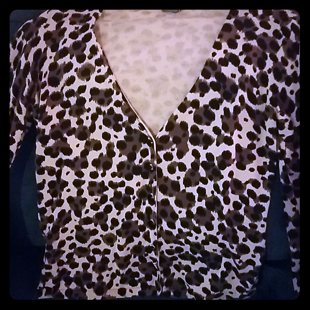 Cheetah Print Ann Taylor Cardigan